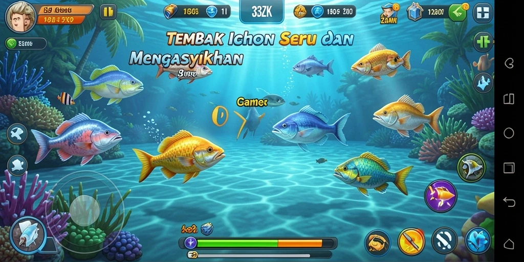 Gameplay seru menembak ikan di 33ZK.