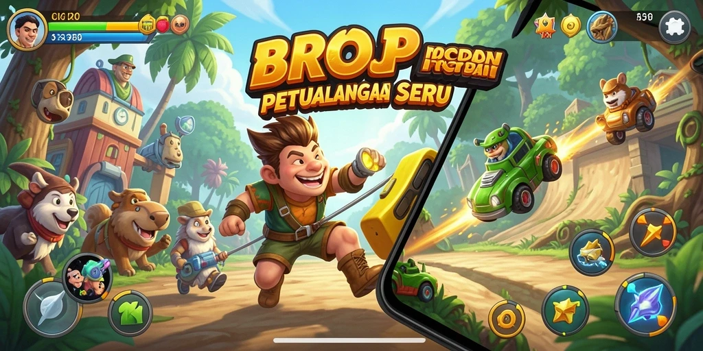 Tampilan gameplay BROJP yang menegangkan dan seru.