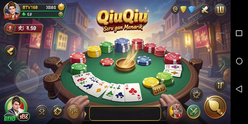 Tampilan gameplay menarik dari BTV168 dengan kartu QiuQiu.