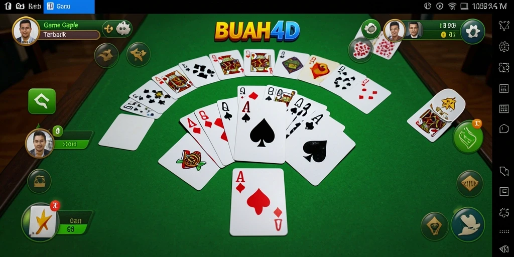 Gameplay seru BUAH4D saat bermain Gaple bersama teman.