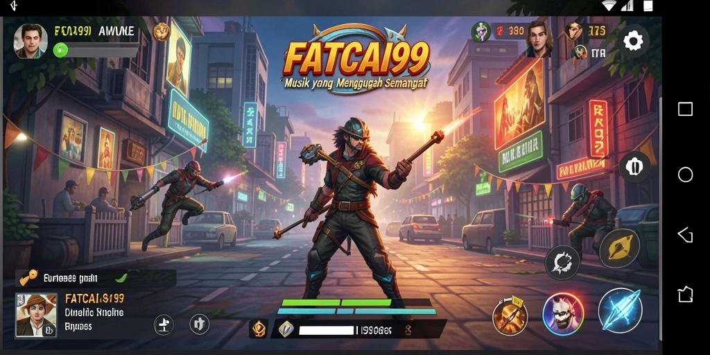 Screenshot gameplay FATCAI99 menampilkan pengalaman musik yang interaktif.