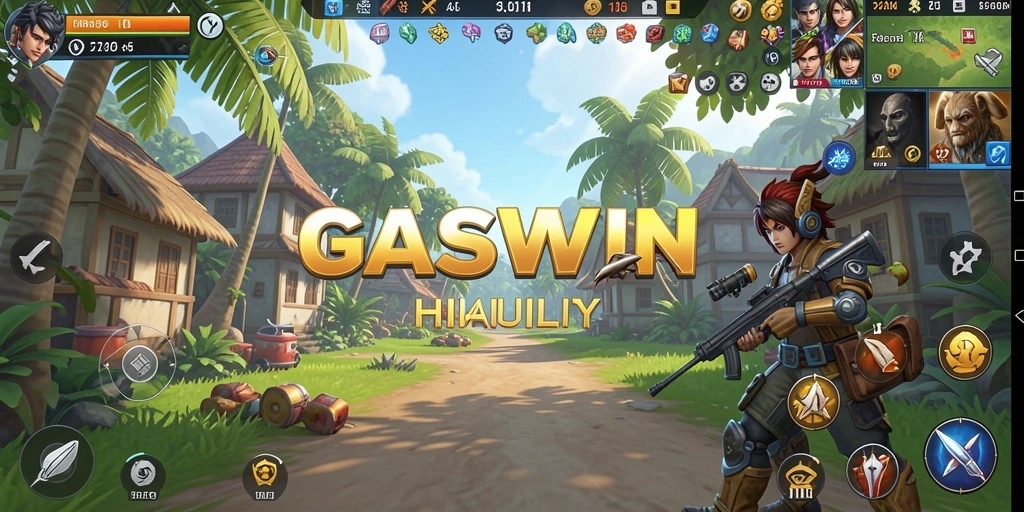 Tampilan antarmuka utama GASWIN yang menampilkan fitur-fitur Utility.