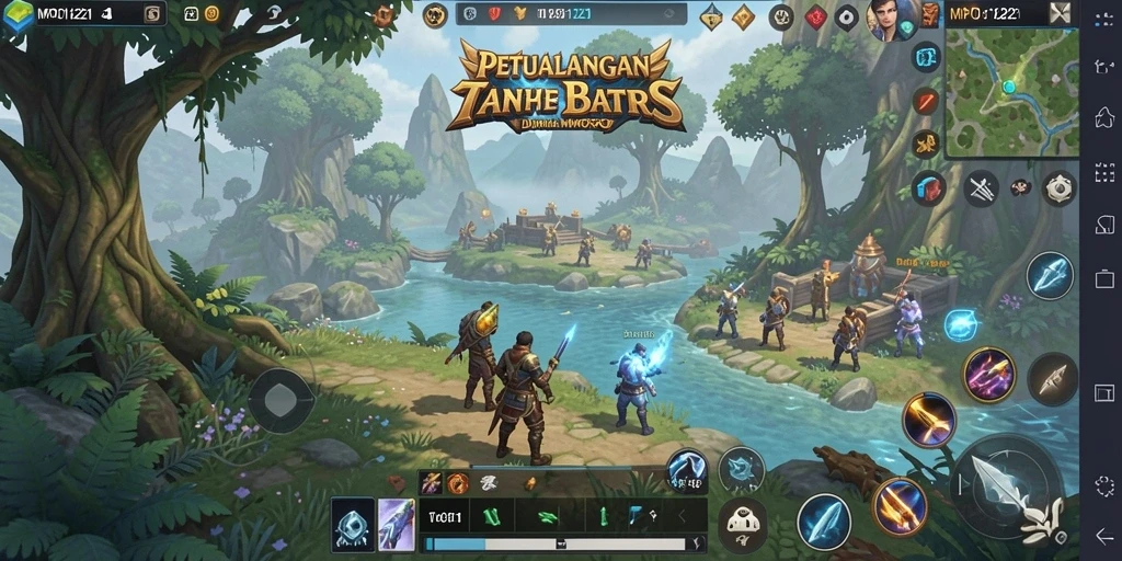 Screenshot utama MPO1221 menampilkan aksi seru dalam gameplay MMORPG.