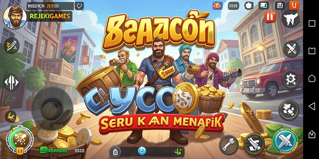 Tampilan gameplay menarik dari game Tycoon REJEKIGAMES.