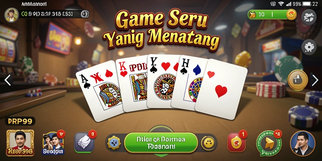 Gameplay seru Domino yang menampilkan interaksi antar pemain.