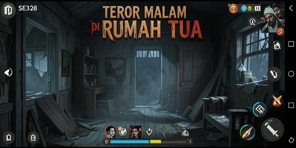 Screenshot SE328 menunjukkan suasana mencekam dari gameplay horor.