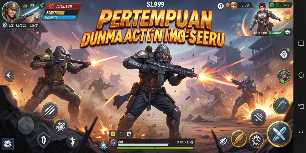 Tampilan gameplay yang mendebarkan dalam SL999, aksi yang tiada henti.